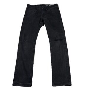 Volcom Mens Vorta Black Jeans 29x30 Slim‎ Straight Dark